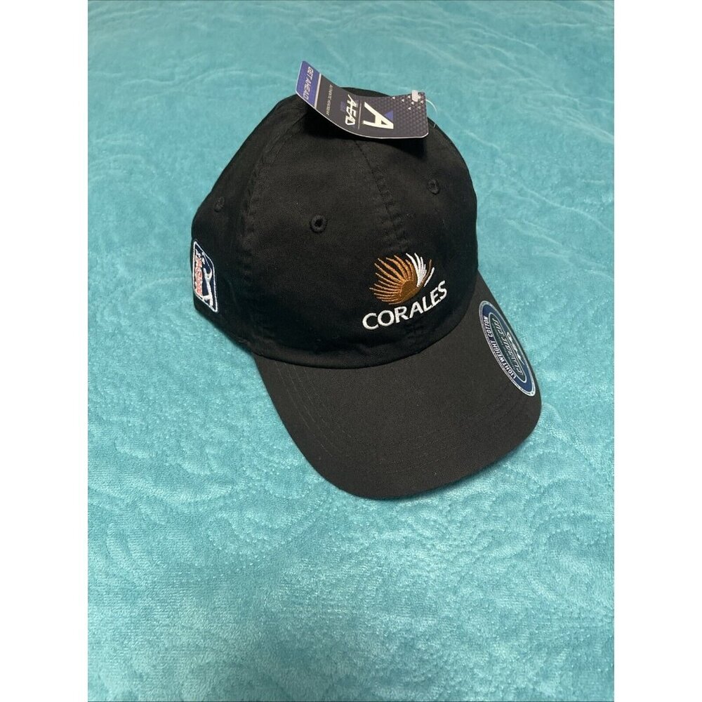 NWT Corales PGA Tour Black Cap By AHEAD - White & Gold Logo / R,W,&B PGA PATCH - Picture 1 of 16